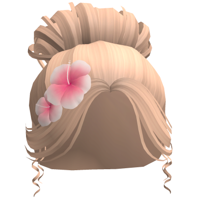 Blonde Summer Bun W Flowers Roblox