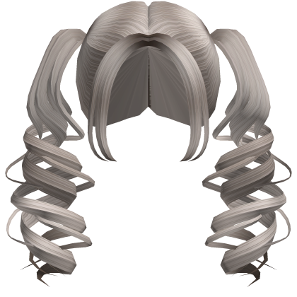 Swirly Anime Curly Pigtails Ash Blonde Roblox