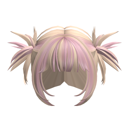 Two Tone Messy Y2K Punk Pigtails Pink Blonde Roblox