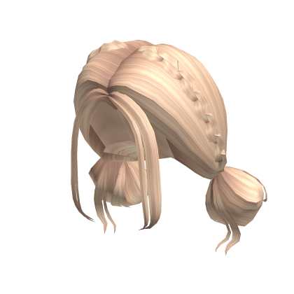 Preppy Braided Loose Buns In Blonde Roblox