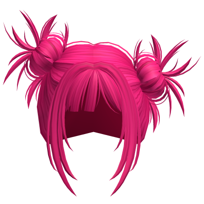Spikey Tilted Anime Buns Hot Pink Roblox