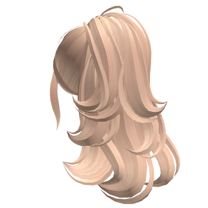 Long Layered Curled High Ponytail Blonde Roblox