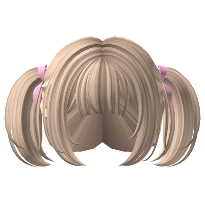Adorable Short Pigtails With Ribbons In Blonde Roblox
