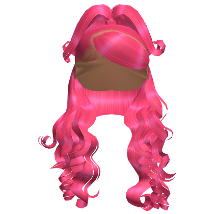 Curly Half Up Half Down Ponytail Hot Pink Roblox