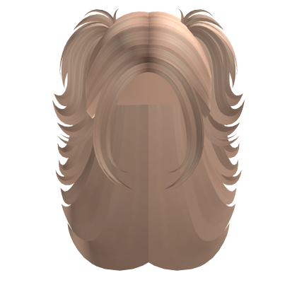 Y2K Long Swirly Curly Pigtail Hair Blonde Roblox