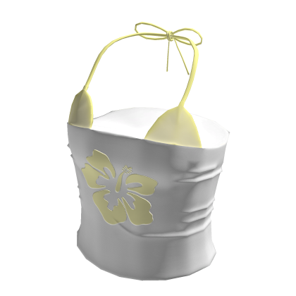 Hibiscus Summer Tube Top W Yellow Bikini Top Roblox