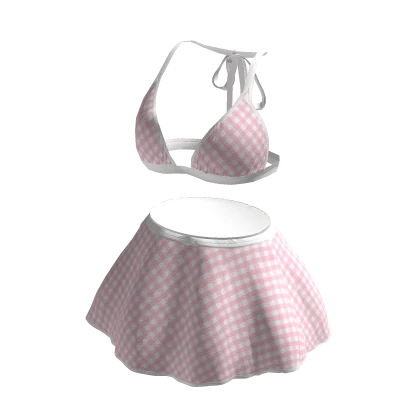Pink Gingham Bikini Beach Outfit Roblox Item Rolimon S