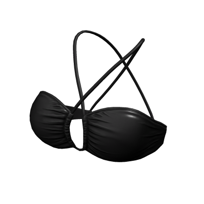 Top De Bikini Negro Urban Summer Halter String Atado Roblox