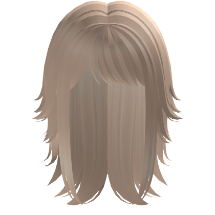 Layered Messy Emo Wolfcut Light Blonde Roblox