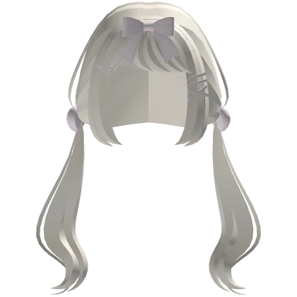 Blonde Cutecore Flowy Pigtails W Heart Pom Poms Roblox Item Rolimon S