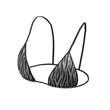 Bikini Top Zebra Hawaiian String Tied Beach Y2K Roblox