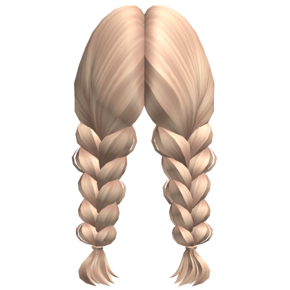 Double Braided Hair In Blonde Roblox