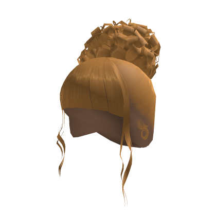 Curly Bun X Bangs Blonde Roblox