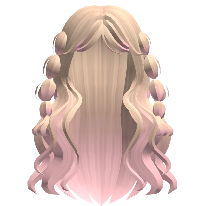 Wavy Lush Fairy Hair Pigtails Blonde To Pink Roblox
