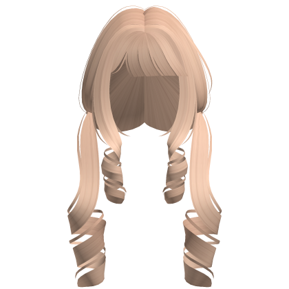 Cute Kawaii Long Swirly Pigtails In Blonde Roblox