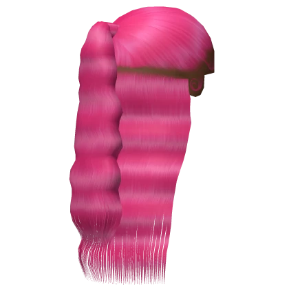 Long Crimped Fluffy Ponytail Hot Pink Roblox Item Rolimon S