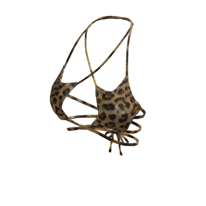 Cheetah Y2K Denim Star Cross Strap Bikini Roblox