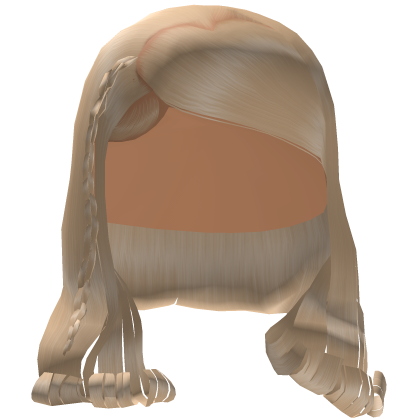 Blonde Curly Heart Side Swoop Bang Roblox