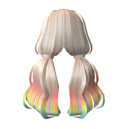 Fille De R Ve Queue De Cochon Basse Blonde Arc En Ciel Roblox
