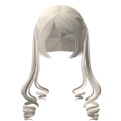 Sweet Curled Long Pigtails Hair Platinum Blonde Roblox
