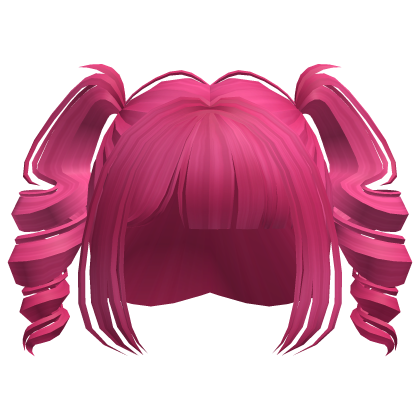 Hot Pink Curly Kawaii Sweet Pigtails Roblox