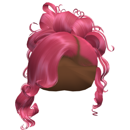 Gorgeous Curly Bun Hot Pink Roblox