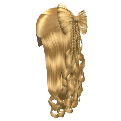 Christmas Bow Half Updo Blonde Roblox Item Rolimon S