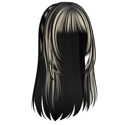 Two Toned Layered Butterfly Cut Black Blonde Roblox
