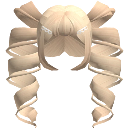Blonde Cute Anime Drill Pigtails Heart Clips Roblox Item Rolimon S
