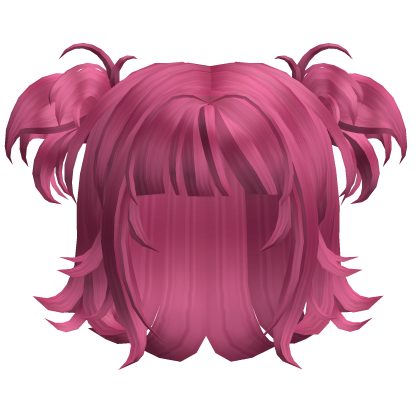 Y K Grunge Messy Layered Pigtails Hot Pink Roblox