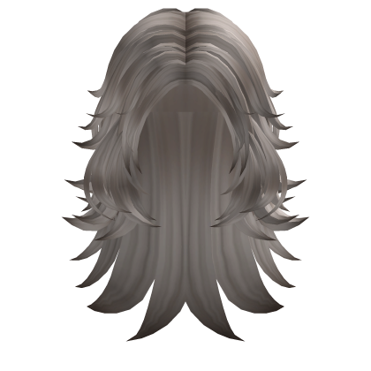 Fluffy Layered Wolfcut Ash Blonde Roblox
