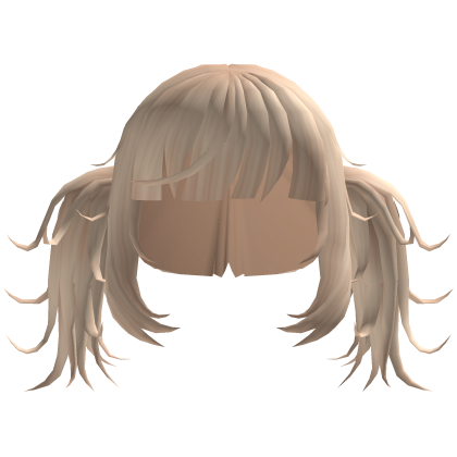 Blonde Messy Anime Pigtails W Bangs Roblox