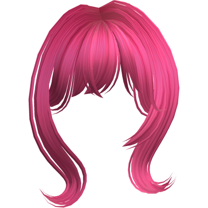 Cute Swirly Long Flowy Bangs Hot Pink Roblox