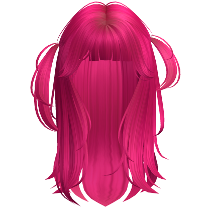 Messy Tilted Long Pigtails Hot Pink Roblox