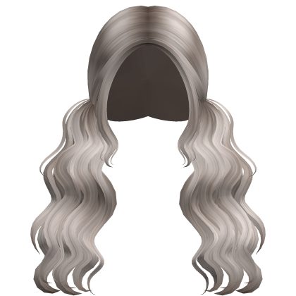 Long Ocean Waves Curly Pigtails Ash Blonde Roblox