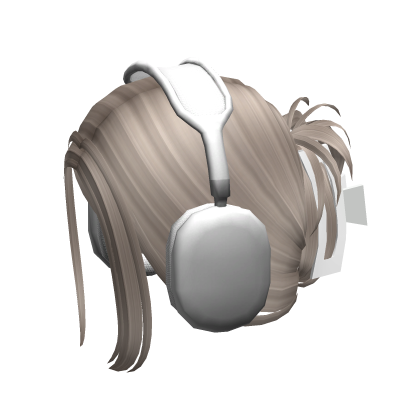 Soft Messy Updo W Headphones In Ash Blonde Roblox