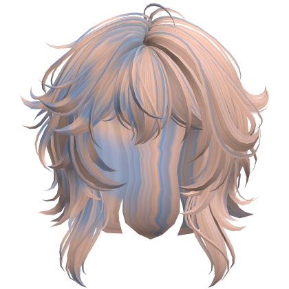 Messy Anime Short Wolfcut Scene Blonde Blue Roblox