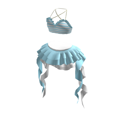 Cute Ruffle Bikini Outfit Blue Roblox