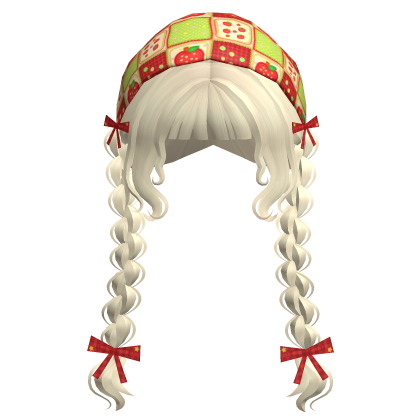 Pastel Blonde Braided Pigtails Igari Headscarf Roblox