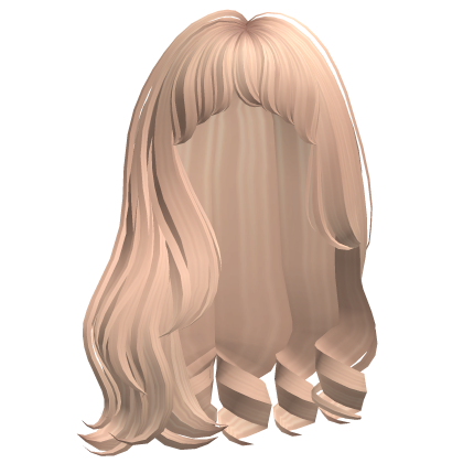 Long N Sweet Wavy Hair W Curtain Bangs Blonde Roblox