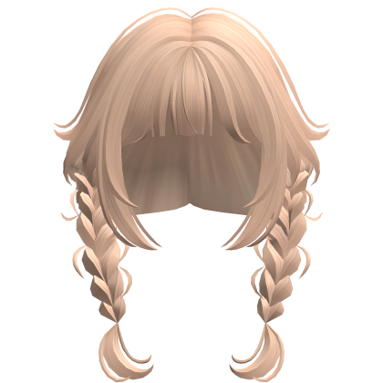 Low Braided Pigtails Blonde Roblox