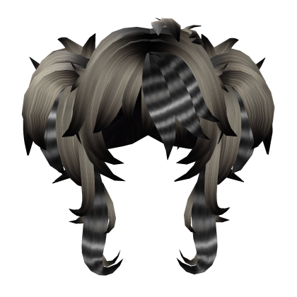 Blonde Dark Emo With Raccoon Medium Pigtails Hair Roblox