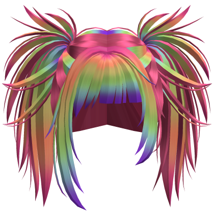 Punk Scene Pigtails Rainbow And Hot Pink Roblox
