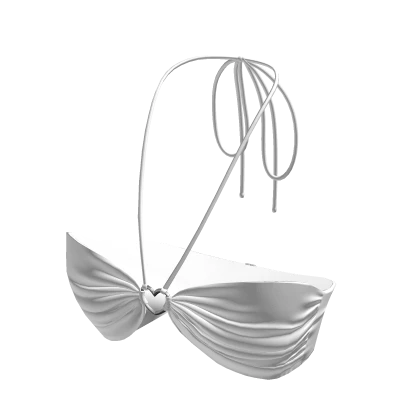 White Halter Heart Summer Bikini Top Roblox Item Rolimon S