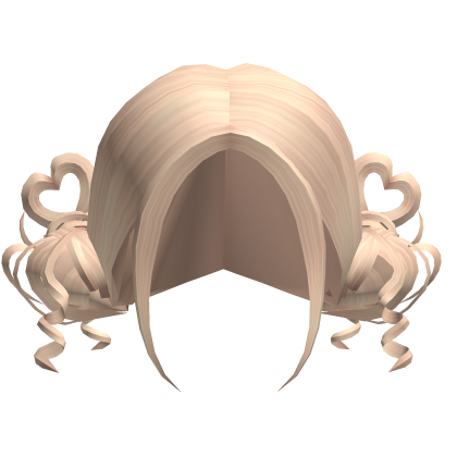 Y2K Curly Preppy Loose Heart Buns Blonde Roblox