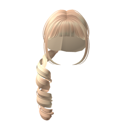 Curly Blonde Ponytail With Bangs Roblox
