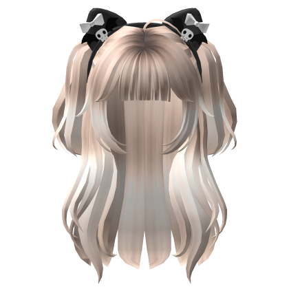 Cat Ears Half Up Pigtails Platinum Blonde Roblox