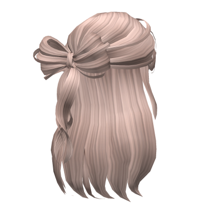 Wavy Cute Hair With Ribbon In Platinum Blonde Roblox