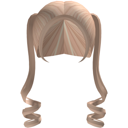 Blonde Long Curly Pigtails Roblox