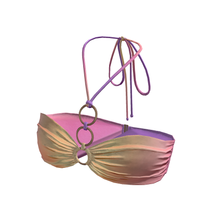 Bb Rainbow Urban Summer Beach Halter Bikini Top Roblox